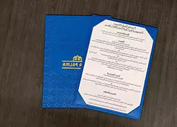 Design della scheda di menu per caffè e ristoranti