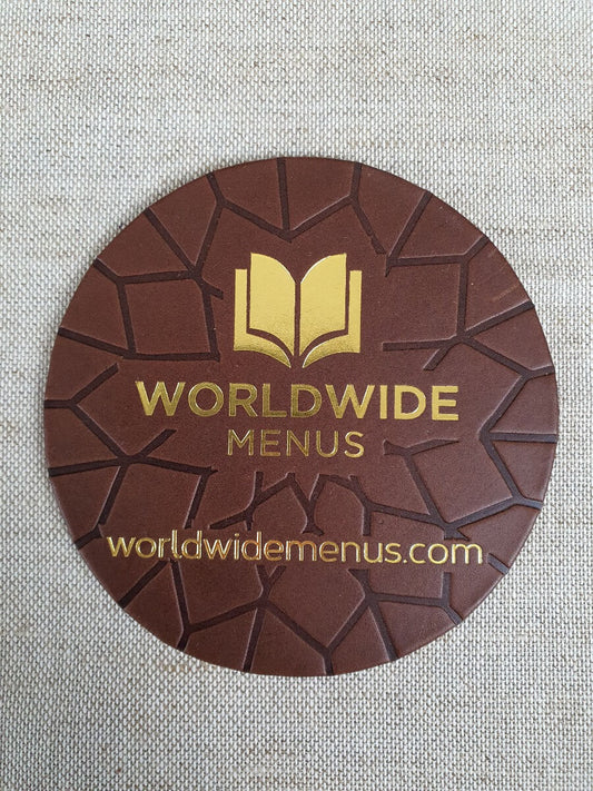 Coaster in pelle da 10 cm in pelle da sella (articolo di vendita)