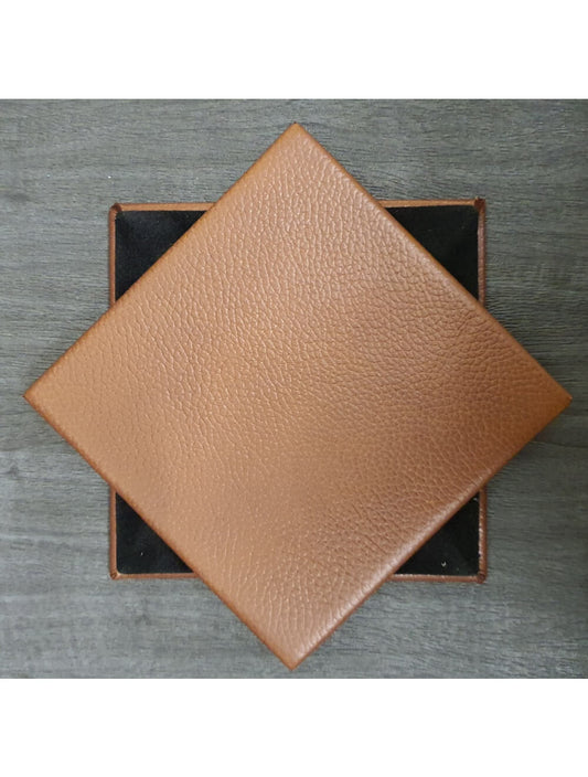 Castagna Shelly Leather Coaster- 10 cm Sq (articolo di vendita)