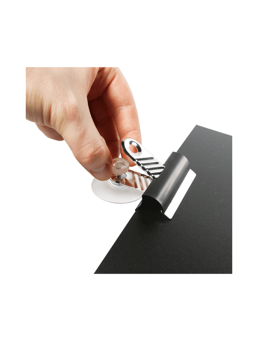 Display per finestra lavagna con clip bulldog