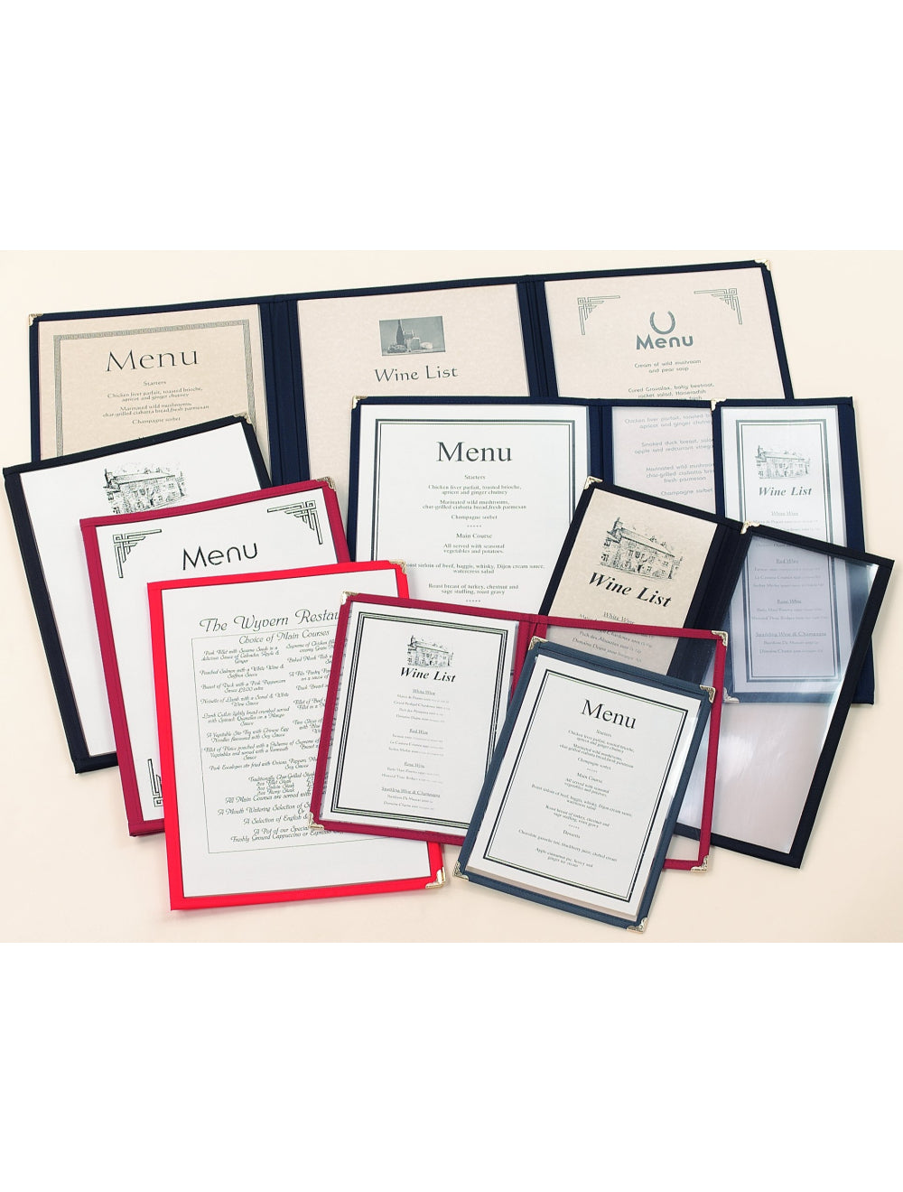 Menu incorniciati americani
