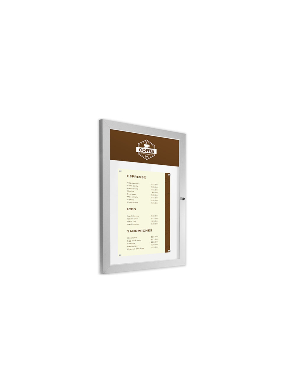 Cassa di menu illuminata slimlock