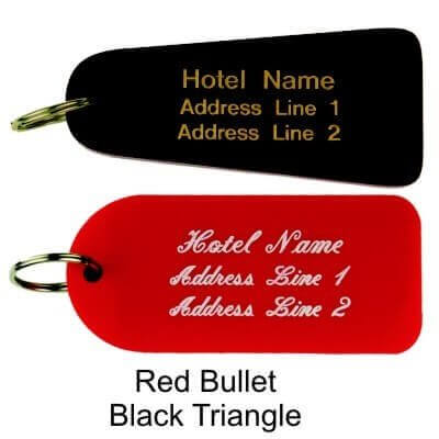 Key Fobs - Engraved Acrylic - 4 Solid Colours - bhma