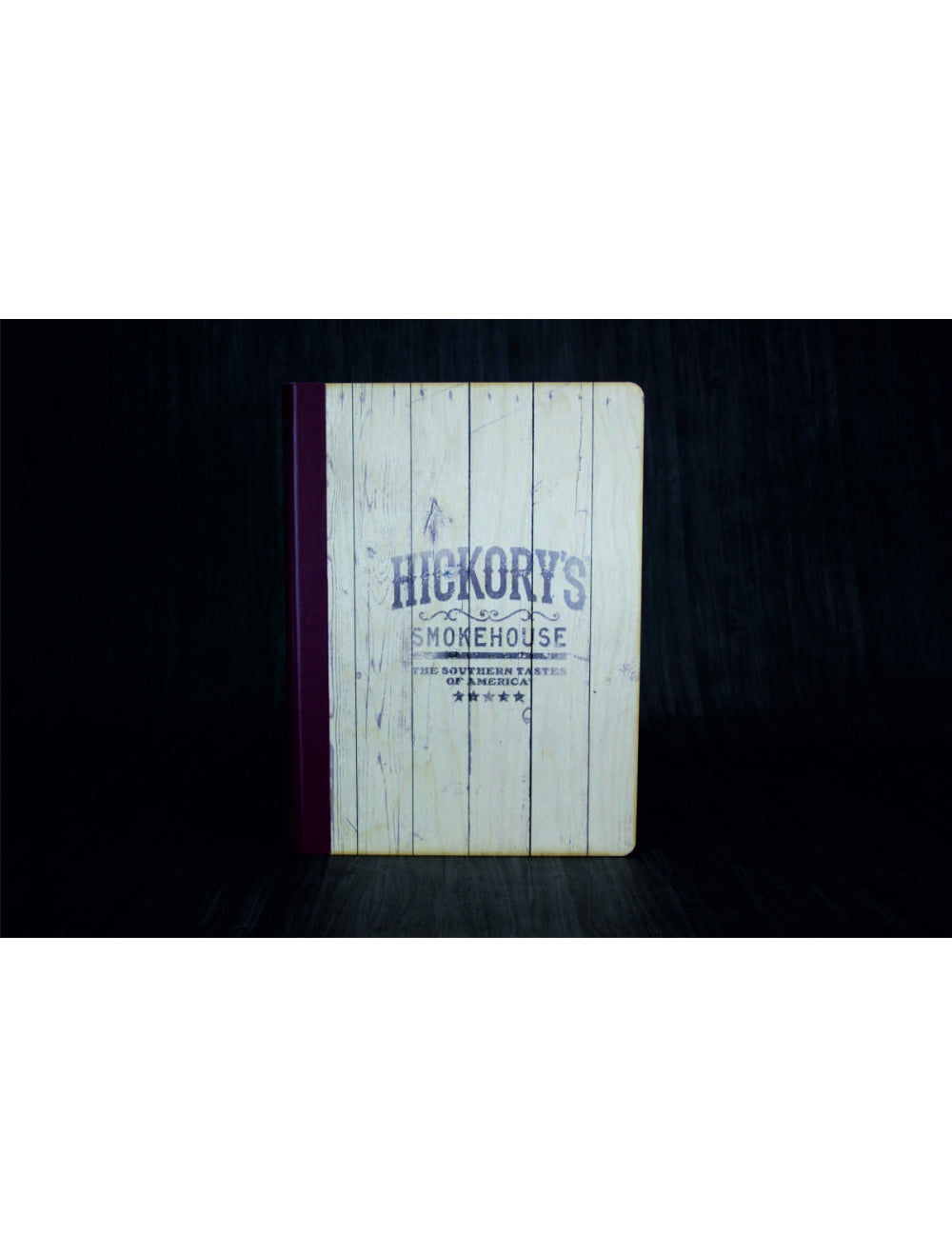 Copertina di menu in legno